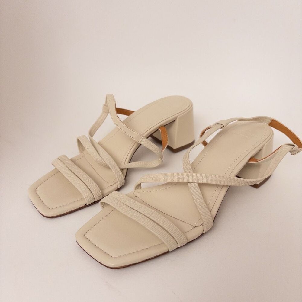 Sezane Pernille Sandals Size 39 Ecru - Picture 4 of 10
